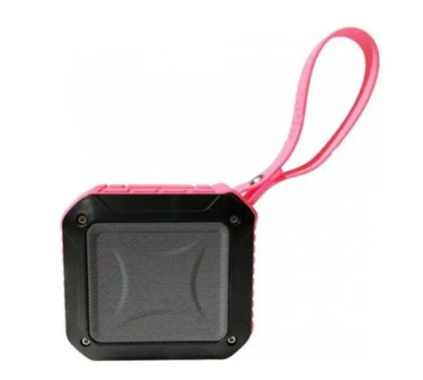 ⁦مكبر صوت لاسلكي بلوتوث مضاد للماء استريو – راديو FM – منفذ كارت ميموري – منفذ AUX لون وردي⁩ - الصورة ⁦2⁩