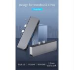 ⁦M X Pro موزع ويوو يو إس بي نوع تايب C محول 5 في 1 متوافق مع اجهزة هواوي MateBook X Pro⁩ - الصورة ⁦6⁩