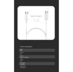 ⁦SENDEM كابل Type-C to Type-C للشحن السريع ونقل البيانات 1 متر M27⁩ - الصورة ⁦2⁩