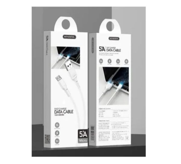 ⁦SENDEM كابل Micro للشحن السريع ونقل البيانات 1 متر M4⁩ - الصورة ⁦3⁩