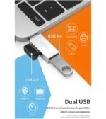 ⁦T02 محول ويوو من يو إس بي تايب C الى 2 يو اس بي متوافق مع اجهزة الماك والهواتف الذكية⁩ - الصورة ⁦5⁩