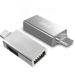 T02 محول ويوو من يو إس بي تايب C الى 2 يو اس بي متوافق مع اجهزة الماك والهواتف الذكية