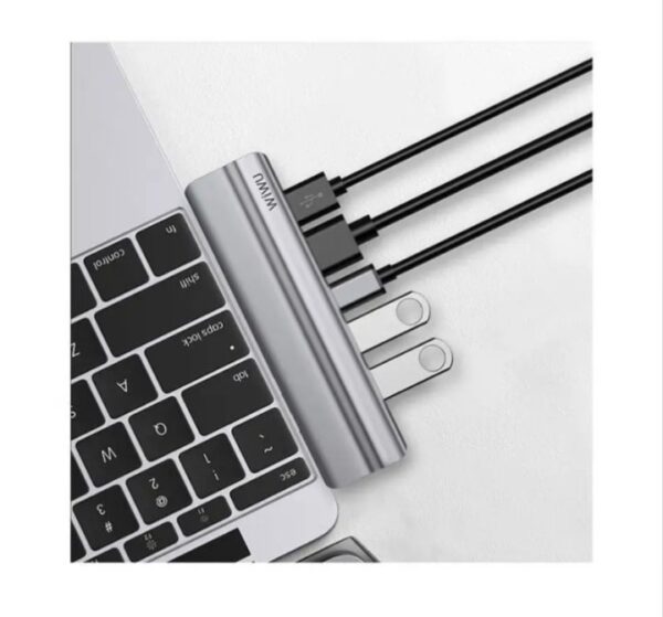 ⁦T9 موزع ويوو يو إس بي تايب C محول 8 في 1 متوافق مع اجهزة الماك بوك⁩ - الصورة ⁦3⁩