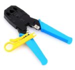 أداة تجعيد كابل مع قاطع أسلاك مدمج بها – 3 في واحد – 8P8C – RJ45 – 6P6C – RJ12 – RJ11 – 6P4C – 4P4C – 4P2C / موديل HT-315