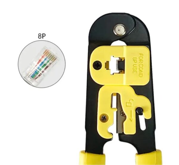 ⁦أداة تجعيد كابل مع قاطع أسلاك مدمج بها – CAT3 – CAT5 – CAT6 – RJ45 – RJ11 – RJ12 / موديل HS-208M⁩ - الصورة ⁦4⁩