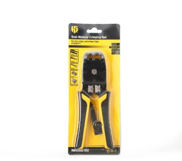 ⁦أداة تجعيد كابل مع قاطع أسلاك مدمج بها – CAT3 – CAT5 – CAT6 – RJ45 – RJ11 – RJ12 / موديل HS-500R⁩ - الصورة ⁦3⁩