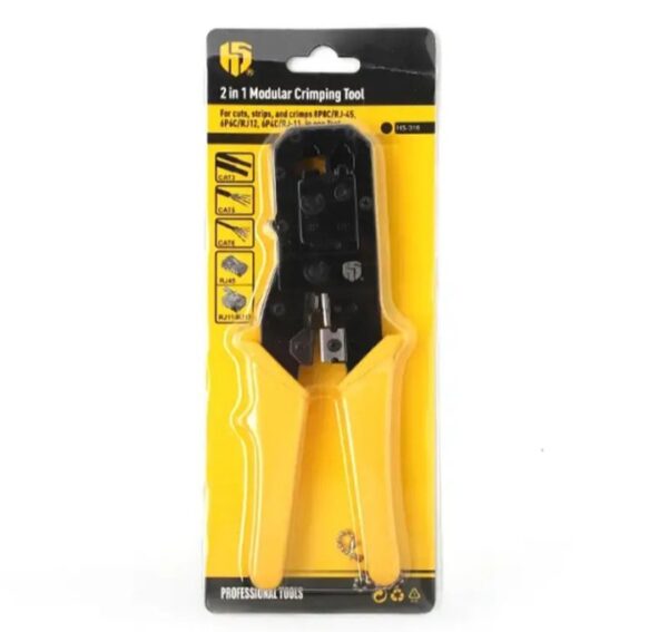 ⁦أداة تجعيد كابل مع قاطع أسلاك مدمج بها – CAT3 – CAT5 – CAT6 – RJ45 – RJ12 – RJ11 / موديل HS-318⁩ - الصورة ⁦4⁩