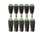 جاك طاقة تيار مستمر (5 ذكر + 5 أنثى) 12V 24V لكاميرا الأمن CCTV ، LED وغيرها