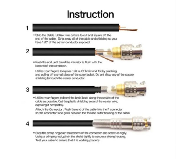 ⁦جالك BNC لكاميرا المراقبة عالية الجودة 1080 – 5قطع – موديل 04⁩ - الصورة ⁦10⁩