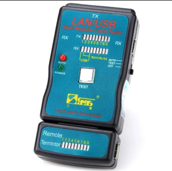 ⁦جهاز اختبار اطراف الكابلات للتاكد من سلامة التوصيلات – RX – TX – RJ11 – RJ45 – USB / موديل CT-168⁩ - الصورة ⁦3⁩
