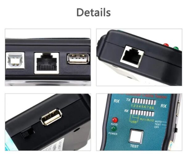 ⁦جهاز اختبار اطراف الكابلات للتاكد من سلامة التوصيلات – RX – TX – RJ11 – RJ45 – USB / موديل CT-168⁩ - الصورة ⁦9⁩